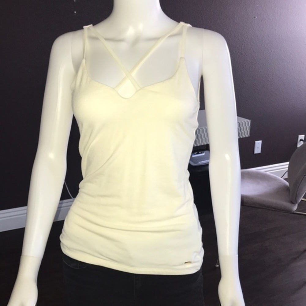 NWOT Guess strappy cream tank x-small
